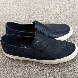 Michael Kors Dark Blue Perforated Loafers